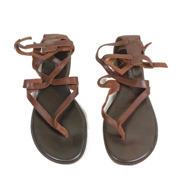 Rampage Gladiator Sandals Womens 8 Brown Leather Boho Strappy Noemi Sandals - Picture 6 of 6